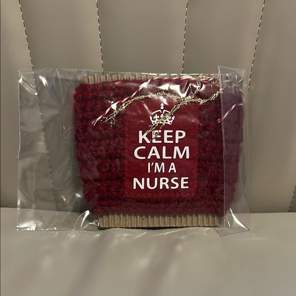 Keep Calm I’m a Nurse Cozy Crocheted Coffee Mug Sleeve - Picture 1 of 2